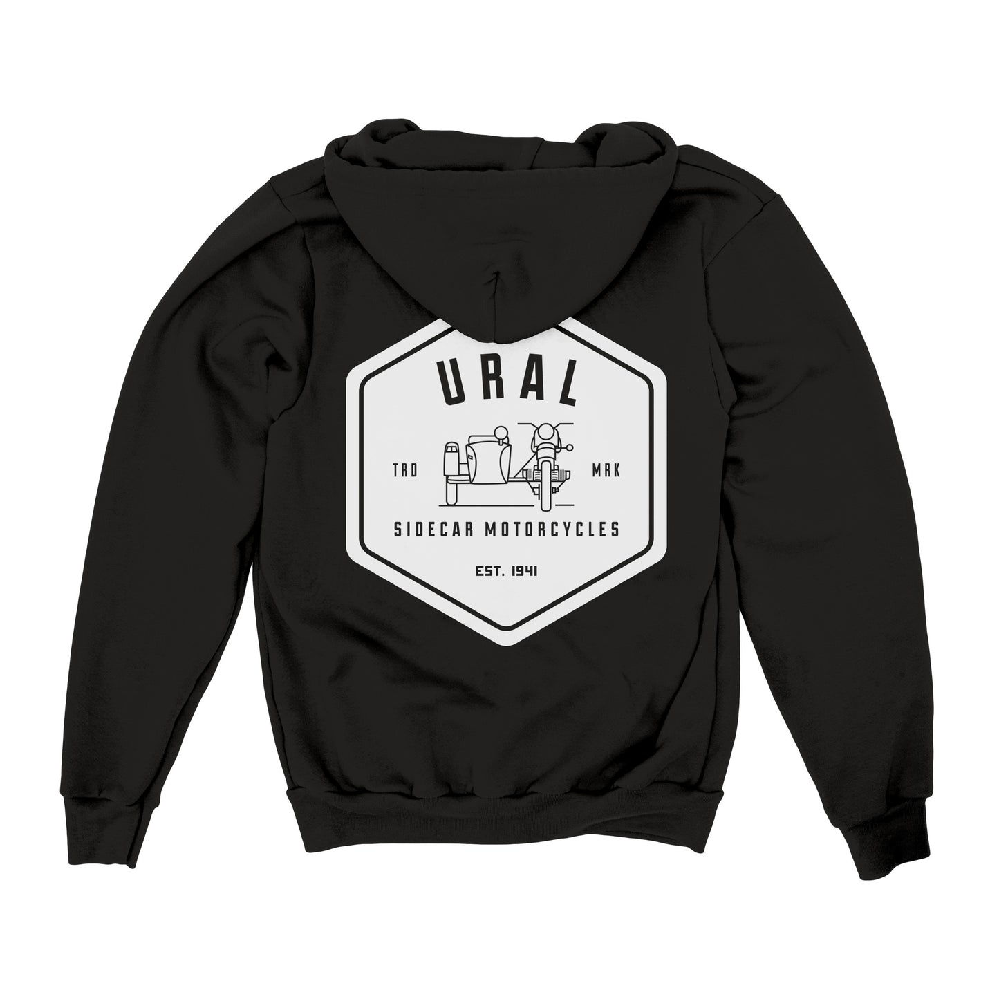 URAL Text Badge Hoodie Black 3XL