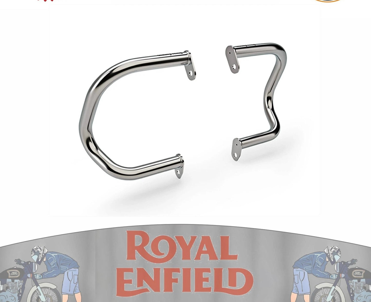 ROYAL ENFIELD COMPACT ENGINE GUARD SILVER # 1990406