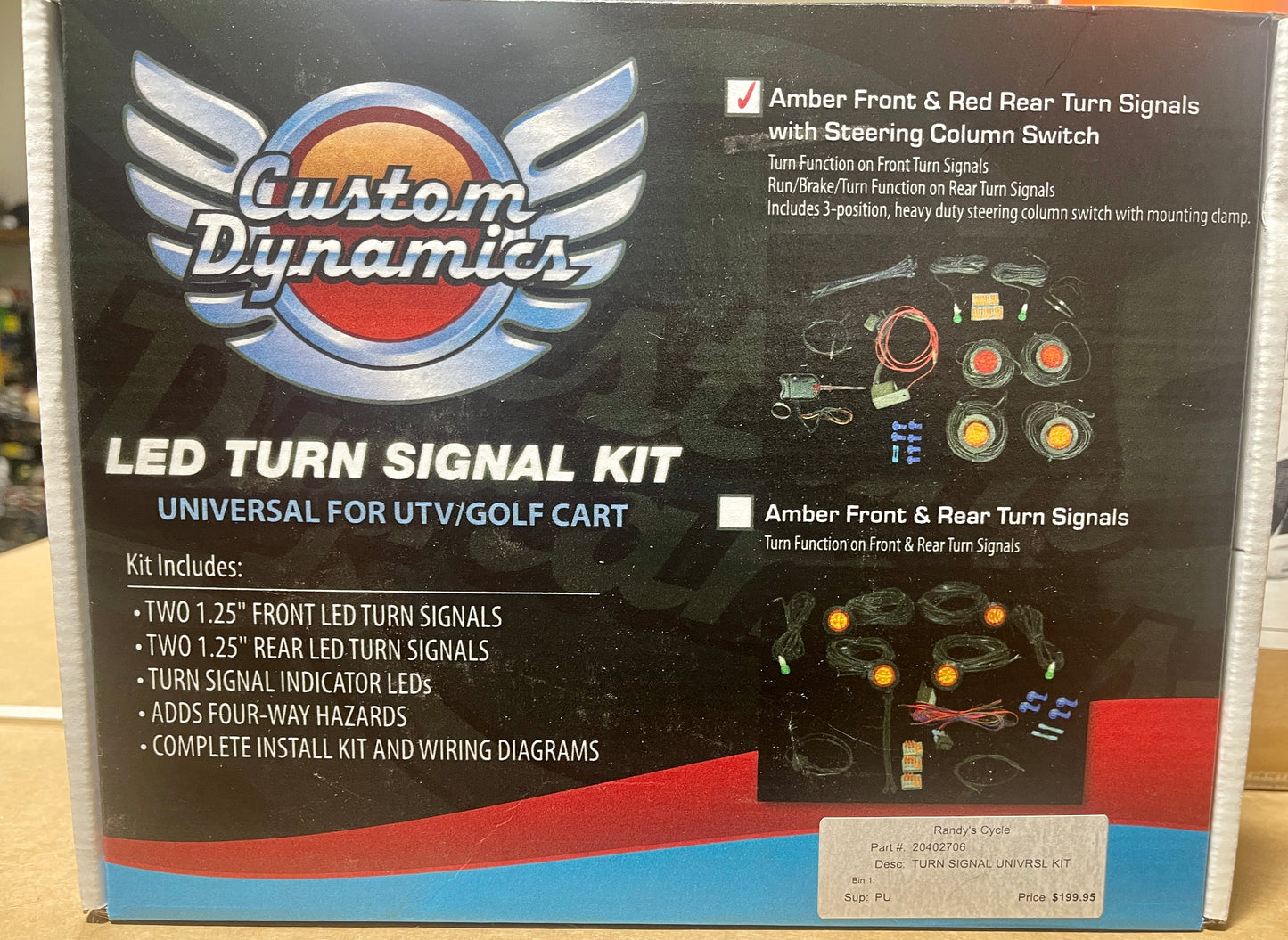 UTV & GOLF CART UNIVERSAL TURN SIGNAL KIT BY CUSTOM DYNAMICS