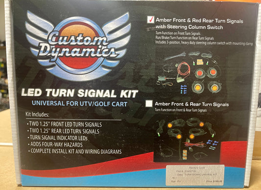 UTV & GOLF CART UNIVERSAL TURN SIGNAL KIT BY CUSTOM DYNAMICS